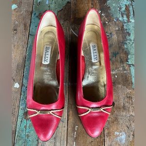 Bally Designer Vintage Flat Red 9.5M